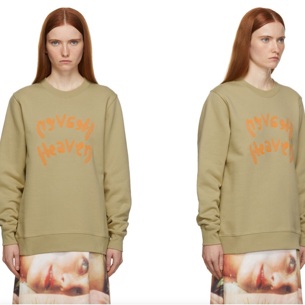 Marc Jacobs Heaven Khaki Reverse‎ Sweatshirt Sz S NWT